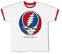 Grateful Dead Steal Your Face white/red ringer t-shirt