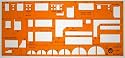 Metric 1:50 Scale Architect Design Drawing Template Stencil - Kitchen Furniture Layout Symbols for House Interior Planning