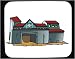 Decorated Mouse Pad with garage, dwelling, Ireland