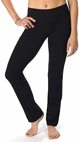 The Girls Cotton/Spandex Women's Straight Leg Pant Medium Black