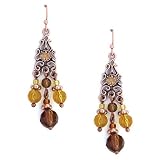 Fantasy Filigree Amber Hues Chandelier Earrings