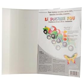 Feuille Plastique Fou Transparent 20x26 - Pochette De 7 [Jouet]