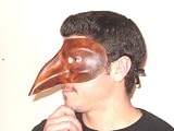 Leather Pulcinella Nose Venetian Mask