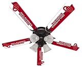 Oklahoma Sooners Ceiling Fan with Light Fixture