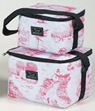 Bungalow Twal Y'all 2-Piece Cooler Bag Set, Pink/White