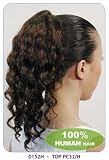 New born free human hair ponytail: TOP PC32/H Color: P1B/118