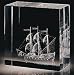 Spanish Galleon Laser Crystal