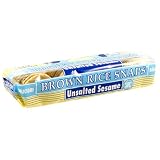 Brown Rice Snaps, No Salt Sesame, 3.5-Ounce Packs (Pack of 12)