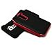 LG G2 Case, MagicMobile Hybrid Rugged Impact Resistant Shockproof Protective LG G2 Case Double Layer Cover Hard Shell and Soft Rubber Silicone Skin [ Black - Red ] Tough Armor Case for LG G2 (2013)