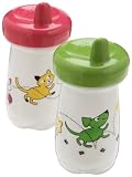 NUK Gerber BPA Free Sip and Smile Spill Proof Cup, 10 Ounce, 2 Pack, Colors May Vary