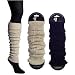 1 Paar Stulpen Legwarmer mit Wolle f�r Arm und Bein - Schwarz