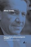 Alfred Schütz Werkausgabe (ASW): Philosophisch-phänomenologische Schriften 2. Studien zu Scheler, James und Sartre: Bd. 3/2