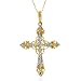 10k Yellow Gold Diamond Cross (1/8 cttw, JKL Color, I2-I3 Clarity)