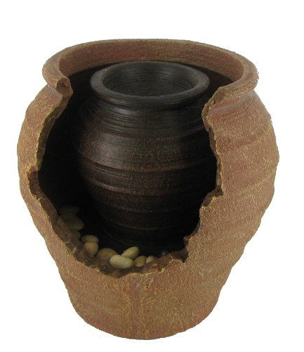 Artful Accents Cordless Tranquility Fountain Pottery