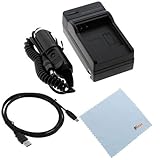 GTMax NB-4L Battery Charger with Car Adapter + 6 Feet USB 2.0 A to Mini-USB ....