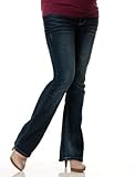 IMAGE OF Motherhood Maternity: Wallflower Secret Fit Belly(tm) Embellished Pocket Skinny Boot Maternity Jeans