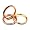 3 pc Stainless Steel Stackable Channel Set Eternity Rings - Rose & Yellow Gold Plated, Clear & Ruby CZ - Size 8