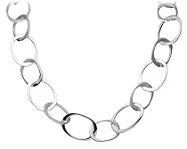 Sterling Silver Oval Link Necklace, 16"