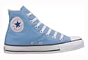Converse Chuck Taylor All Star Hi Top Carolina Blue Canvas Shoes with Extra Pair of Carolina Blue Laces