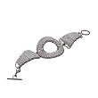Small White Opal Beads Silver Fashion Bracelet Stylish