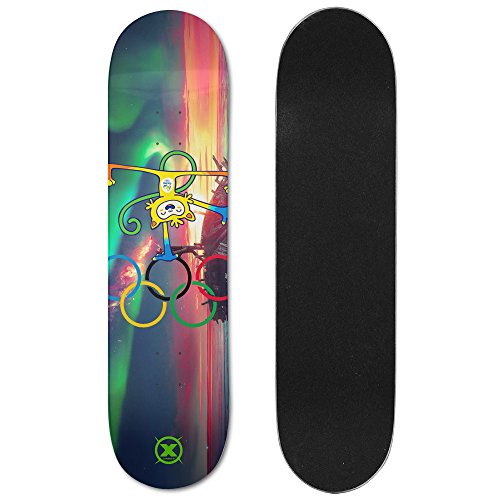 X-sports 2016 Brazil Rio Olympics Summer Sports Meeting Ultimate Sports Double Slide Skateboard Deck / Board
