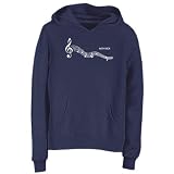 Sweatshirt Woman Navy Blue  Math Rock Notes  Music