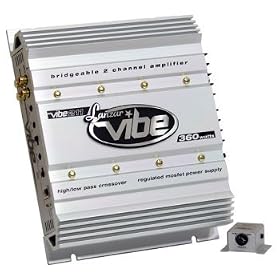 Lanzar VIBE211 Vibe 360 Watt 2 Channel Mosfet Amplifier