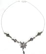 Silver Necklace for Women In Amethyst Gemstone Healing Beads Handmade Jewelry Gifts 16.5 inches (gnklc174)