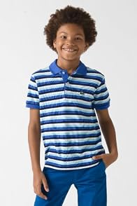 Boy's Short Sleeve Fine Stripe Pique Polo
