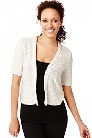 Open Front Sequin Embellished Cardigan