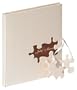 Walther GB-173 G�stebuch "Puzzle", Format 23 x 25 cm, 144 wei�e Seiten, mit Ausschnitt f�r pers�nlichen Namen