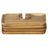 Acacia Appetizer Plates - Set of 4 by Duru's Industries Corp