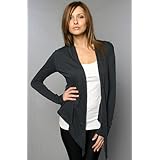 Alternative Apparel The Stevie Wrap in Vintage Black,Tops (L/S) for Women