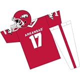 Arkansas Razorbacks Youth NCAA Team Helmet and Uniform Set