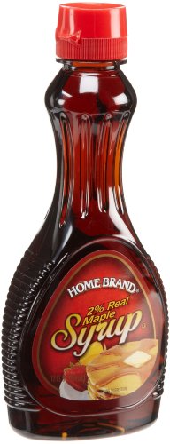 Home Brand (2% Maple) Syrup, 12-Ounce Plastic Bottles (Pack of 6)