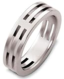 6mm modern wedding band ring (Titanium)