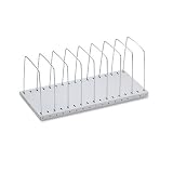 Buddy Products 8 Section Wire Organizer, Steel, 8 x 7.75 x 18.5 Inches, Platinum (0710-32)