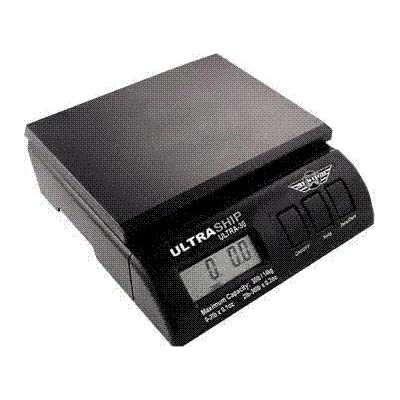 ULTRASHIP 55 lb. DIGITAL POSTAL SHIPPING & KITCHEN FOOD SCALE BLACK by MYWEIGH