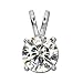 14K White Gold Created Moissanite Pendant