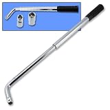 Heavy-Duty Telescoping Lug Wrench - Four Metric Sizes - Extends 14 - 21