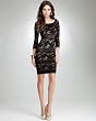 Off Shoulder Lace Stripe Dress - WEB EXCLUSIVE