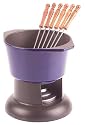 Chasseur Cast Iron Fondue Set, Cobalt Blue