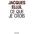 Ce que je crois