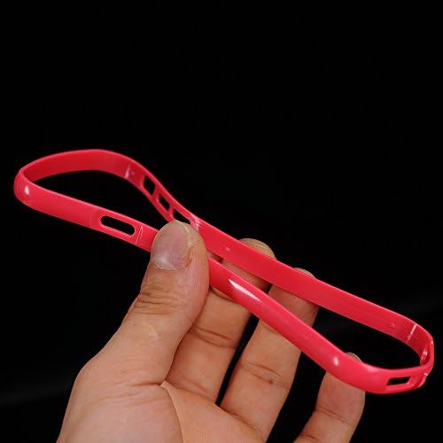 amyko- iphone 6 Plus case. Incoming call Flash Hybrid case cover + Luminous Soft Bumper Frame Case For iPhone 6 Plus. LED Case iphone 6 (5.5 inch) (Red2)