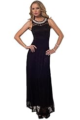 Polyester/Spandex Floral Print Cocktail Sequined Lace   Maxi Dress  With Rhinestones and Pearls