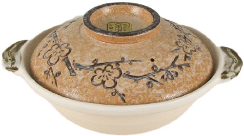 Khafu Japan 10-Inch Japanese Earthen Casserole Pot