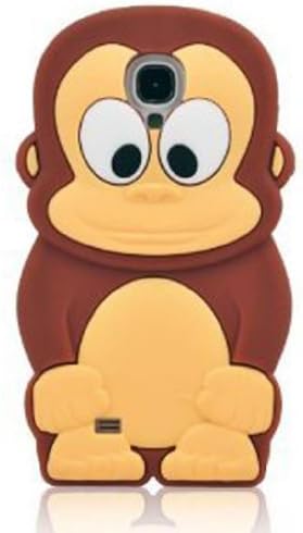 Angelseller XKM New Cute 3d Monkey Soft Silicone Case For Samsung Galaxy S4 I9500 (Brown)