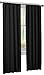 MAYTEX Microfiber-Rod Pocket Window Curtains, Set of 2 Panels, 40 inch x 84 inch Pair, Black