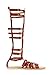 StyleUpGirl Monica-1 Knee High Gladiator Sandals Marcelino Black Brown Knee