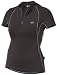 Ultrasport Damen Laufshirt kurze Ärmel, black purple, XL, 10185